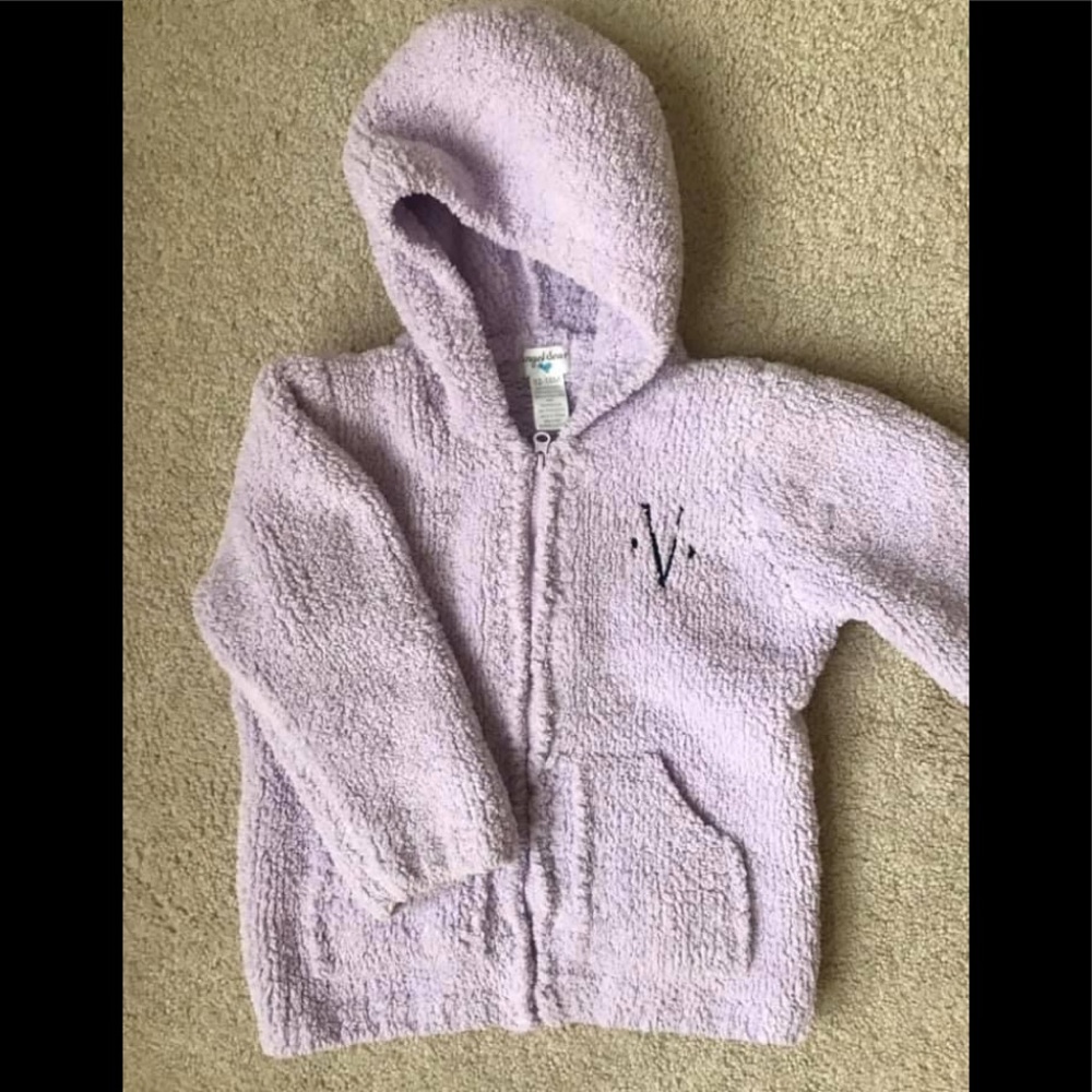 12-18 mos Chenille baby coat “v” monogram